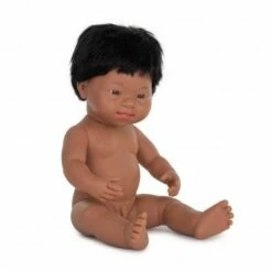 Miniland Dolls - Anatomically Correct Baby Latino Boy With Down Syndrome, 38 Cm - 31237