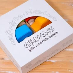 Grimm's - Colored Wooden Cars -Tiny Creations Shop coloured wooden cars by grimms 1