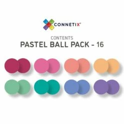 Connetix - 16pc Pastel Replacement Ball Pack -Tiny Creations Shop connetix 16pcpastelreplacementballpack 3