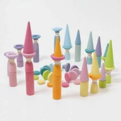 Grimm's - Wooden Pastel Coins 12 Grimm's - Wooden Pastel Coins -Tiny Creations Shop grimms pastelcoins 5