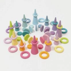 Grimm's - Wooden Pastel Coins 13 Grimm's - Wooden Pastel Coins -Tiny Creations Shop grimms pastelcoins 6