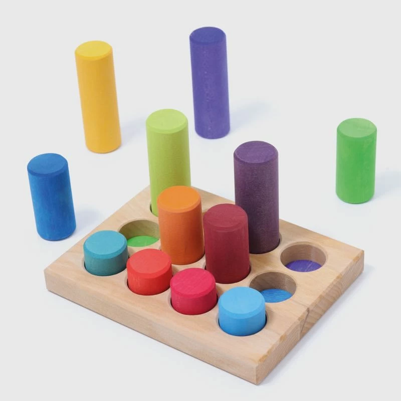Grimm's - Stacking Game Small Rainbow Rollers 4 Grimm's - Stacking Game Small Rainbow Rollers - Image 2