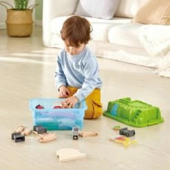 Hape E3772 - Countryside Railway Bucket Playset -Tiny Creations Shop hape countrysidetrainbucketset3772 4