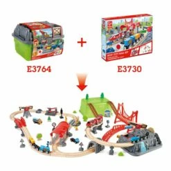 Hape - Railway Bucket-Builder Set -Tiny Creations Shop hape railwaybucketbuilderset 4