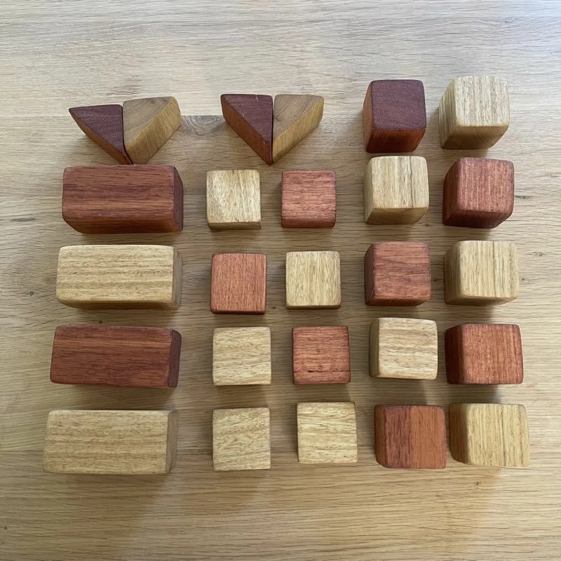 IN-WOOD - Bag Of Blocks Assorted - 26pcs 3 IN-WOOD - Bag Of Blocks Assorted - 26pcs