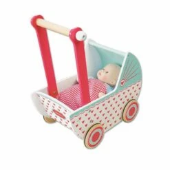 Indigo Jamm - Hearts Pram -Tiny Creations Shop indigo jamm heart pram with doll and blanket not included