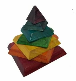 In-Wood - Chakra Rainbow Pyramid -Tiny Creations Shop inwood chakrarainbowpyramid 3