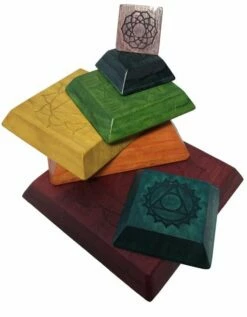 In-Wood - Chakra Rainbow Pyramid -Tiny Creations Shop inwood chakrarainbowpyramid 4