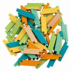 Janod - 60 Piece Connecting Blocks 14 Janod - 60 Piece Connecting Blocks -Tiny Creations Shop janod 8300 60pcconnectingblocks 4