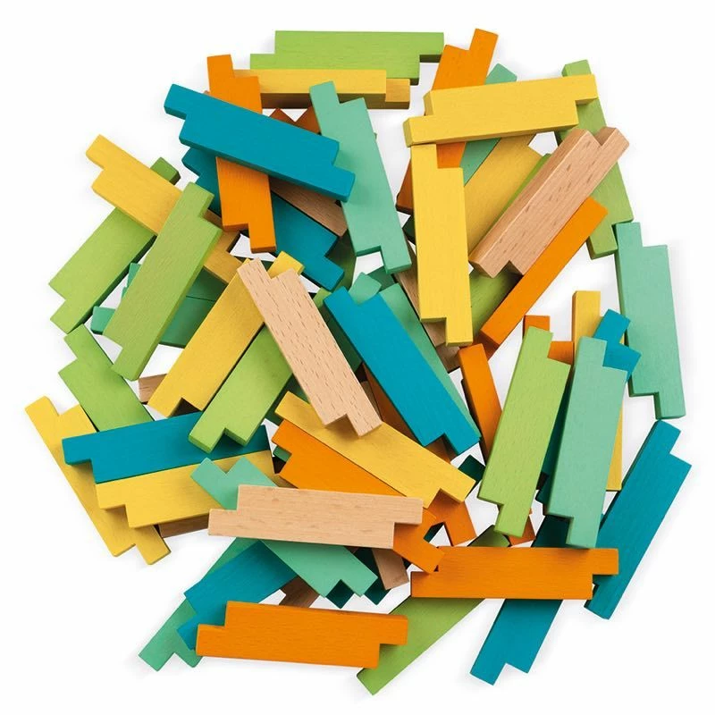 Janod - 60 Piece Connecting Blocks 7 Janod - 60 Piece Connecting Blocks - Image 5