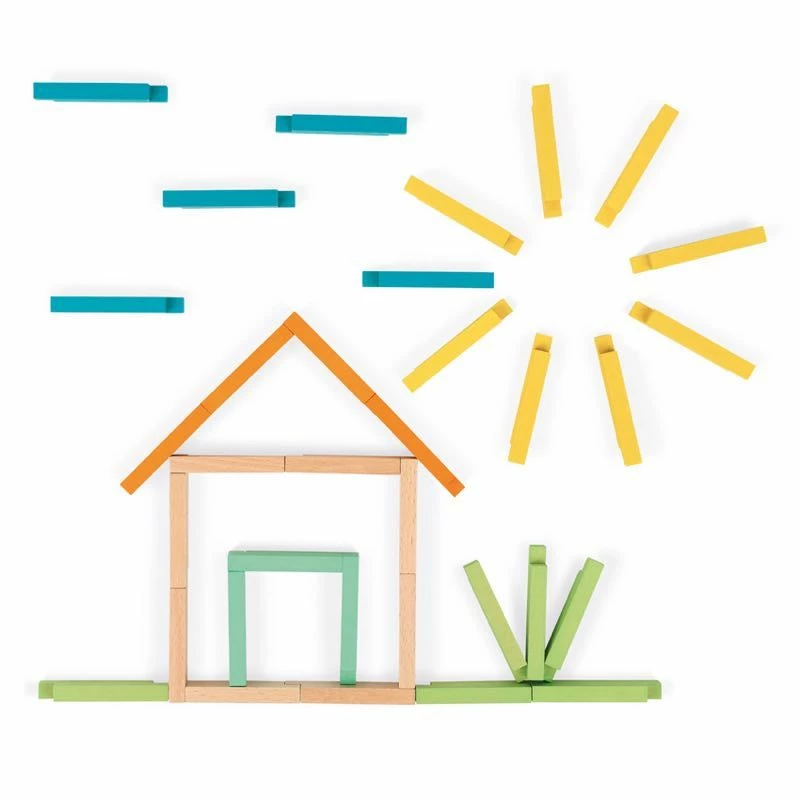 Janod - 60 Piece Connecting Blocks 10 Janod - 60 Piece Connecting Blocks - Image 8