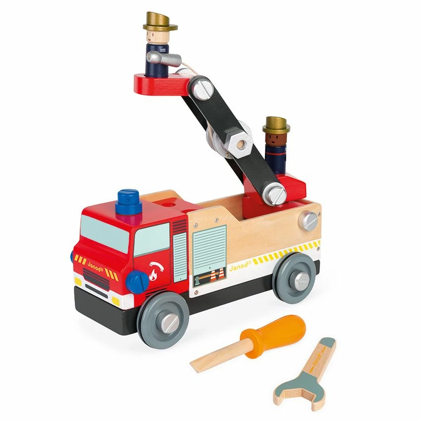 Janod - Brico'Kids DIY Fire Truck 7 Janod - Brico'Kids DIY Fire Truck - Image 5