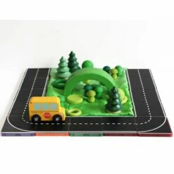 Learn & Grow - Magnetic Tile Topper - Road Pack (40 Piece) -Tiny Creations Shop learn grow tiletopperroad40pc 2