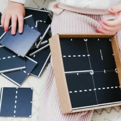 Learn & Grow - Magnetic Tile Topper - Road Pack (40 Piece) -Tiny Creations Shop learn grow tiletopperroad40pc 3