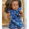 Made For Mia - Desert Tracks - Aboriginal Art Flutter Dress - Suits 38cm Miniland Doll -Tiny Creations Shop madeformia deserttracksbflutter 1