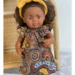 Made For Mia - Desert Wind - Indigenous Dolls Flutter Dress - Suits 38cm Miniland Doll
