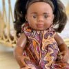 Made For Mia - Sea Turtle - Aboriginal Art Dolls Flutter Dress - Suits 38cm Miniland Doll