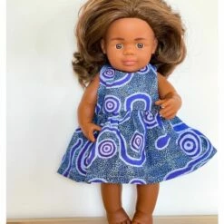 Made For Mia - Snake Dreaming - Indigenous Summer Dress - Suits 38 Miniland Doll