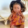 Made For Mia - Spinifex - Aboriginal Art Dolls Flutter Dress - Suits 38cm Miniland Doll -Tiny Creations Shop madeformia spinifexflutter 1