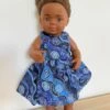 Made For Mia - Desert Tracks Blue - Indigenous Summer Dress - 38cm Miniland Doll