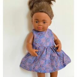 Made For Mia - Goanna Dreaming Purple - Indigenous Summer Dress - Suits 38cm Miniland Doll