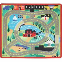 Melissa And Doug Melissa & Doug - Round The Town Road Rug & Vehicles