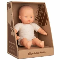 Miniland Dolls - Soft Bodied With Articulated Head, Asian, 32 Cm Boxed - 31366