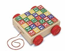 Melissa And Doug Melissa & Doug - Classic ABC Block Cart