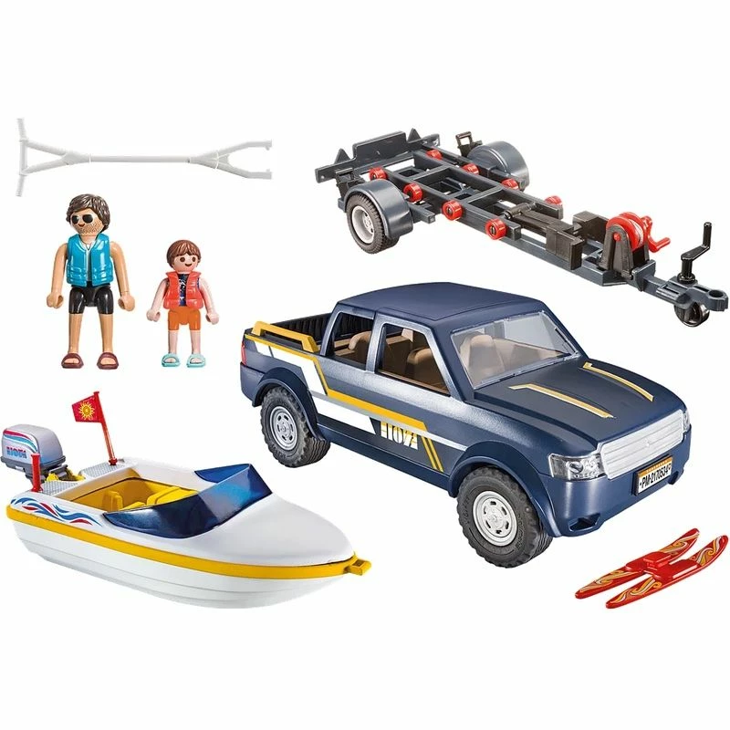Playmobil - Family Fun - Pick-up With Speedboat - 70534 5 Playmobil - Family Fun - Pick-up With Speedboat - 70534 - Image 3
