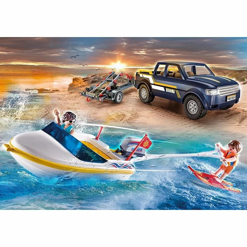 Playmobil - Family Fun - Pick-up With Speedboat - 70534 3 Playmobil - Family Fun - Pick-up With Speedboat - 70534