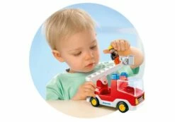 Playmobil - 1.2.3 Ladder Unit Fire Truck -Tiny Creations Shop playmobil ladderunitfiretruck 3