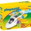 Playmobil - 1.2.3 Plane With Passenger -Tiny Creations Shop playmobil planewithpassenger 1