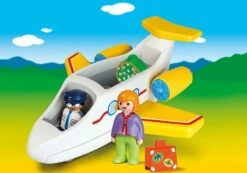 Playmobil - 1.2.3 Plane With Passenger -Tiny Creations Shop playmobil planewithpassenger 3