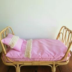 Poppie Toys - Poppie Duvet And Pillow Set With Fringe - Pink