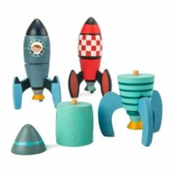 Tender Leaf Toys - Rocket Construction -Tiny Creations Shop rocket construction by tender leaf toys 3