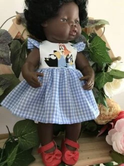 Tailoring For Miss Polly - Dress Set To Suit 38CM Miniland Doll - Bluey On Dad