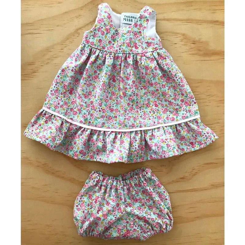 Tailoring For Miss Polly - Dress Set To Suit 38cm Miniland Doll - Little Buds - Light Pink 3 Tailoring For Miss Polly - Dress Set To Suit 38cm Miniland Doll - Little Buds - Light Pink