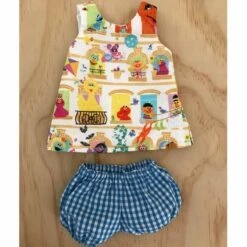 Tailoring For Miss Polly - DRESS SET - PINNY - TO SUIT 38CM MINILAND DOLL - SESAME STREET - APARTMENTS