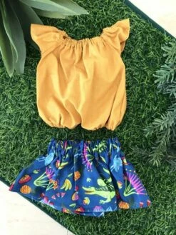 TAILORING FOR MISS POLLY - SKIRT SET TO SUIT 38CM MINILAND DOLL - ELLIE WHITTAKER - CROCODALIA