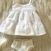 Tailoring For Miss Polly - Sundress Set To Suit 38CM Miniland Doll - Embellished White