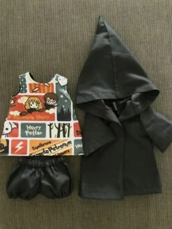 Tailoring For Miss Polly - Dress Set Pinny, Bloomers & Cloak Set To Suit 38CM Miniland Doll - Harry Potter