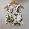Tailoring For Miss Polly - Dress Set - Pinny - To Suit 38cm Miniland Doll - Kewpie Christmas -Tiny Creations Shop tfmp 38kewpiepinny 1