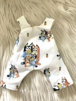 TAILORING FOR MISS POLLY - OVERALLS - TO SUIT 38CM MINILAND DOLL - BLUEY - FAMILY FUN