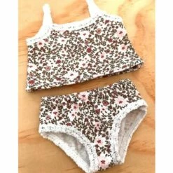 Tailoring For Miss Polly - Underpants To Suit 38cm Miniland Doll - Ditsy Boho Blooms -Tiny Creations Shop tfmp ditsybohobloomunderpants 3 1