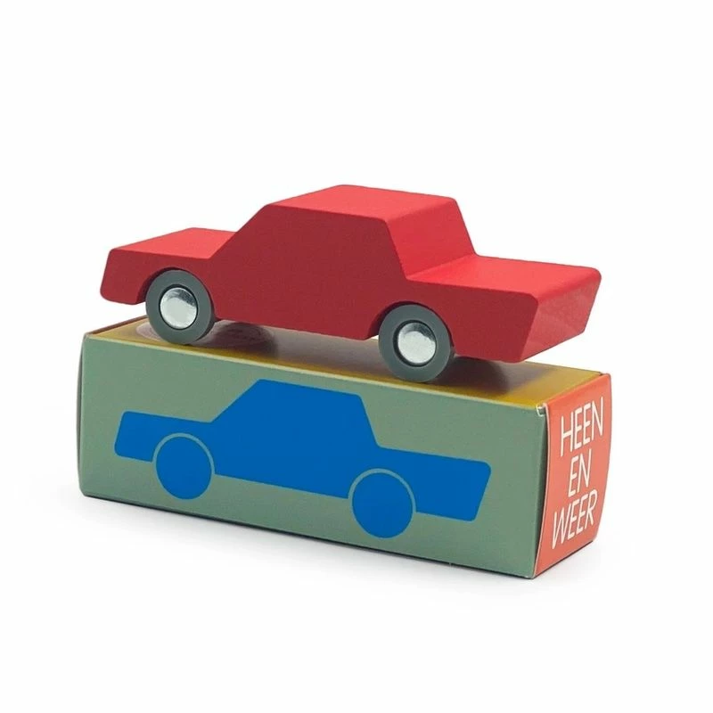 Waytoplay - Wooden Back And Forth Car - Red 4 Waytoplay - Wooden Back And Forth Car - Red - Image 2